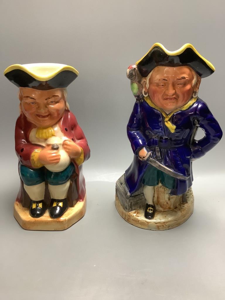 Two Royal Copenhagen figures, two character jugs, Royal Doulton, etc.